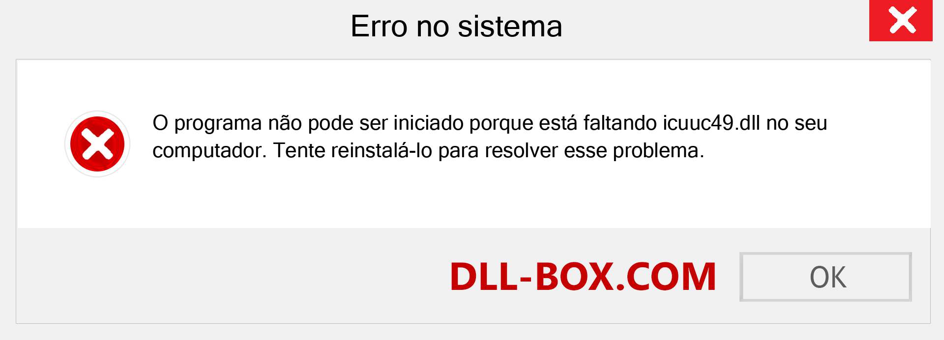 Arquivo icuuc49.dll ausente ?. Download para Windows 7, 8, 10 - Correção de erro ausente icuuc49 dll no Windows, fotos, imagens